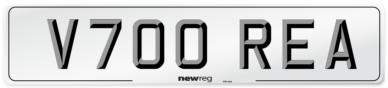 V700 REA Number Plate from New Reg